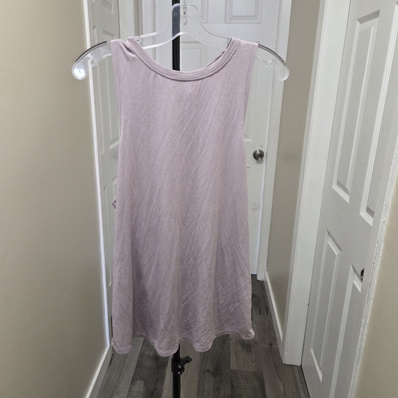 Diadora Modal Blend Light Pink Sleeveless Swing Tank Flowy Soft Minimalist Top - Picture 2 of 7